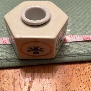 Vista Alegre porcelain inkwell decorated in a floral pattern EUC definitely vtg